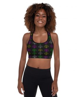 Abstract Peacock Sports Bra 04