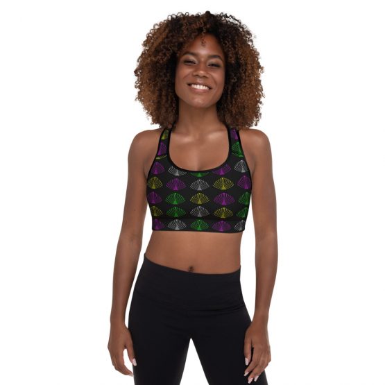 Abstract Peacock Sports Bra 04