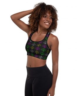 Abstract Peacock Sports Bra 03
