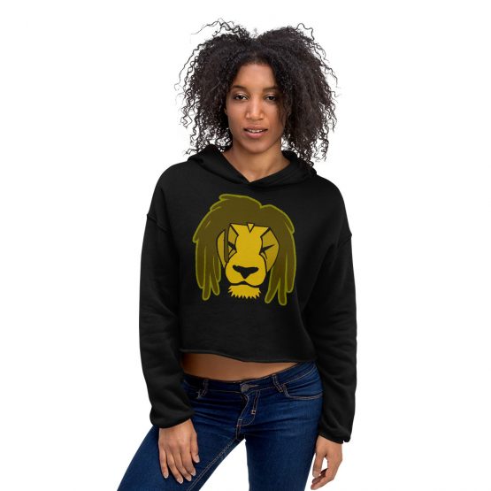 lion with locs cropped hoodie 01