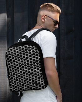 Honeycomb Themed Backpack blk 02