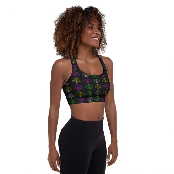 Abstract Peacock Sports Bra 02