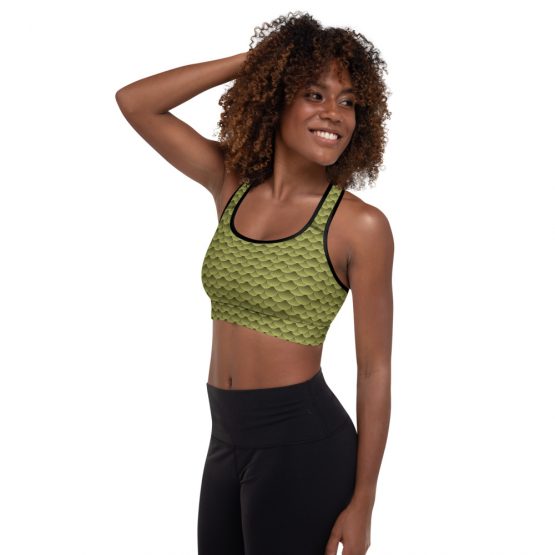 snake skin print designed sports bra 3