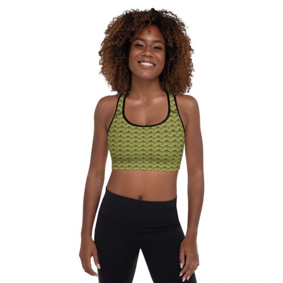 snake ski print designed sports bra 4